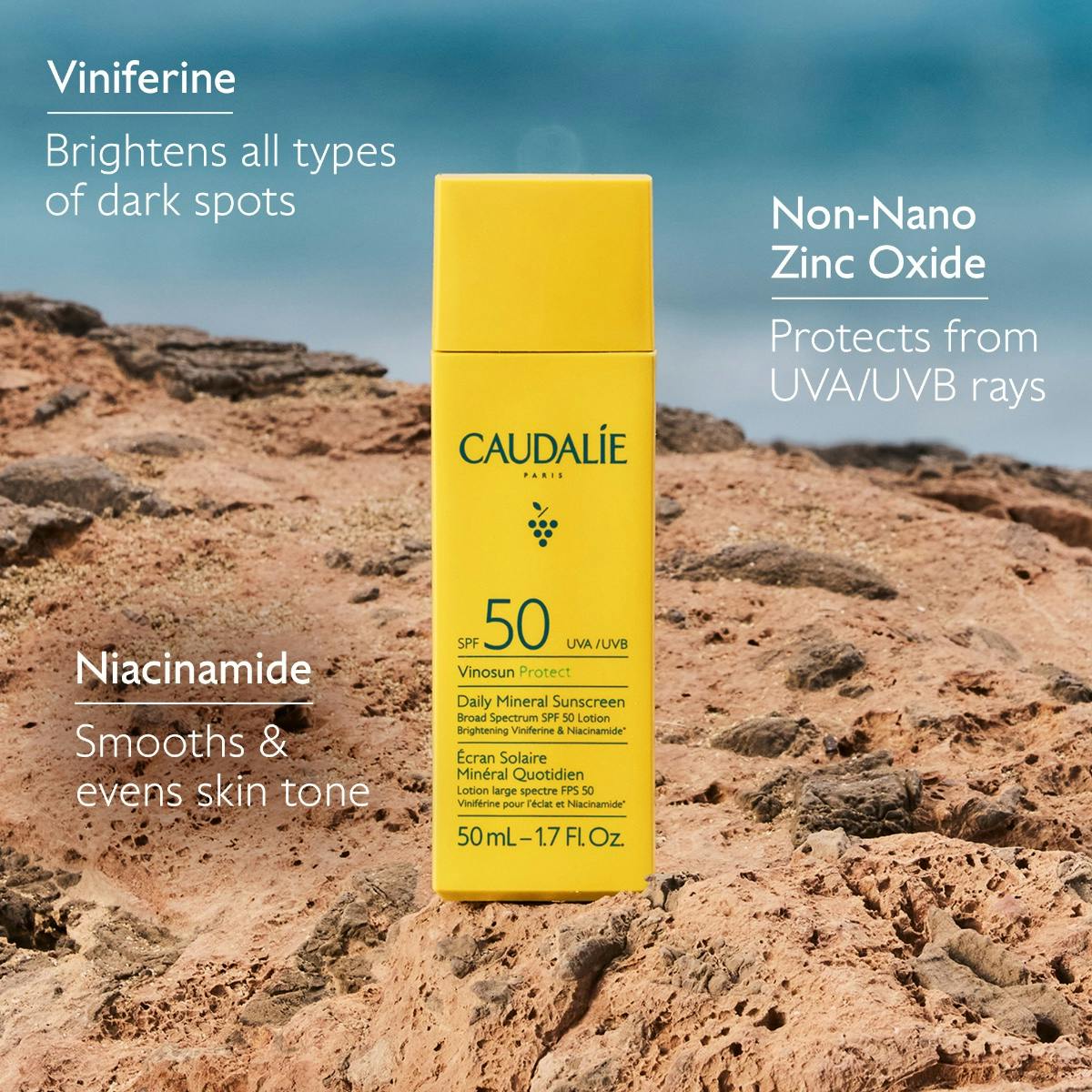 Vinosun Protect Daily Mineral Sunscreen SPF 50 with Niacinamide