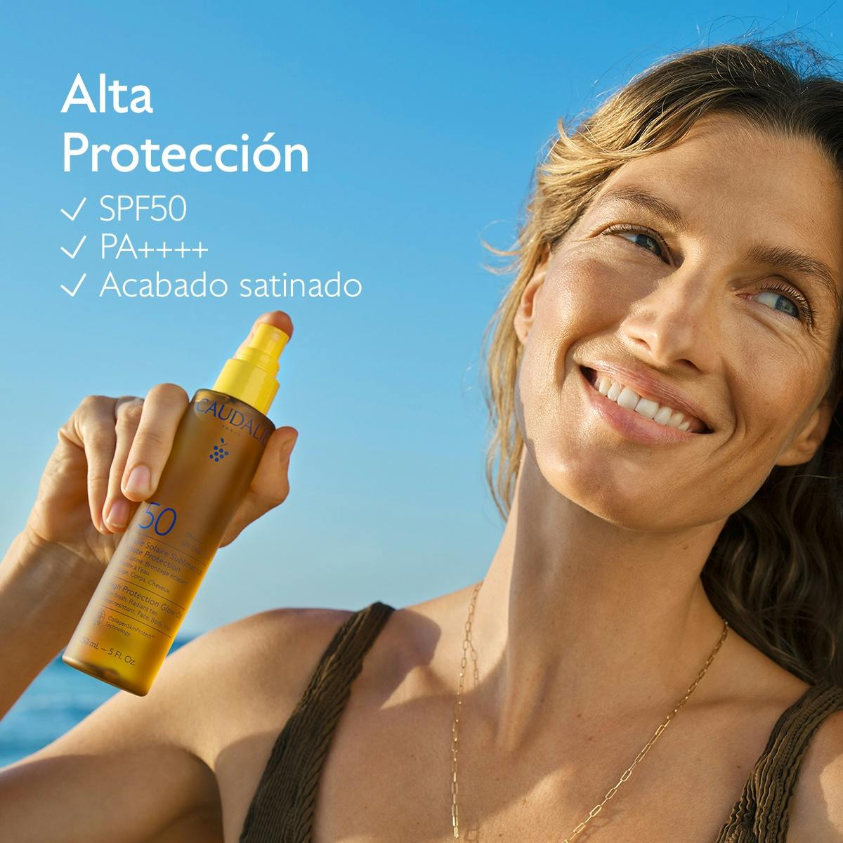 Aceite de Alta Protección SPF 50 con efecto luminoso