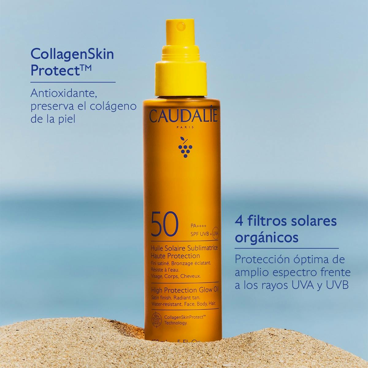 Aceite de Alta Protección SPF 50 con efecto luminoso