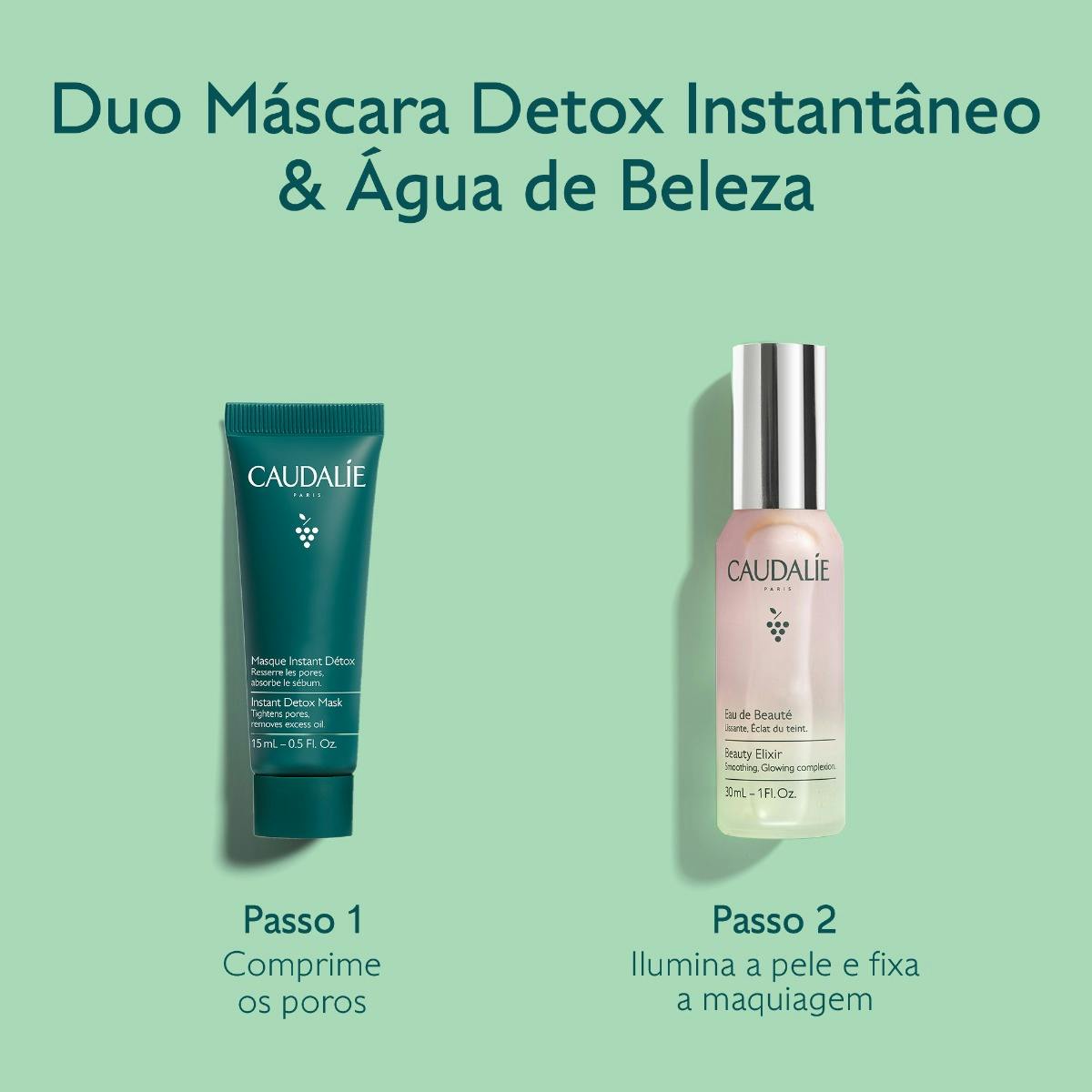 Duo Água de Beleza e Máscara Detox 