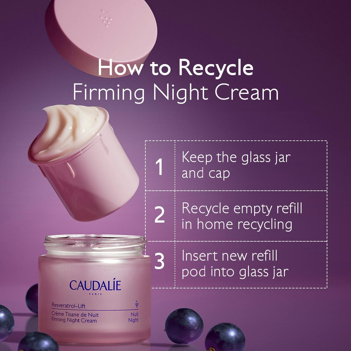 コーダリーのナイトアンチエイジングクリーム Caudalie Resveratrol-Lift Firming Night Cream New - ナイト
