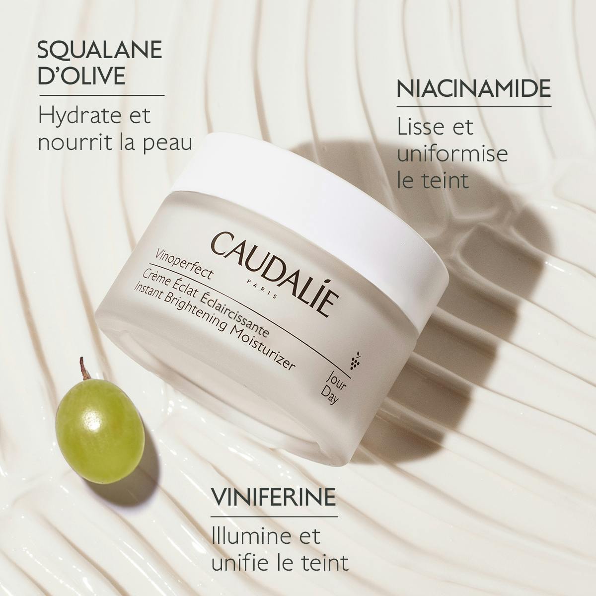Crème Éclat Éclaircissante Vinoperfect avec de la Niacinamide CAUDALIE®